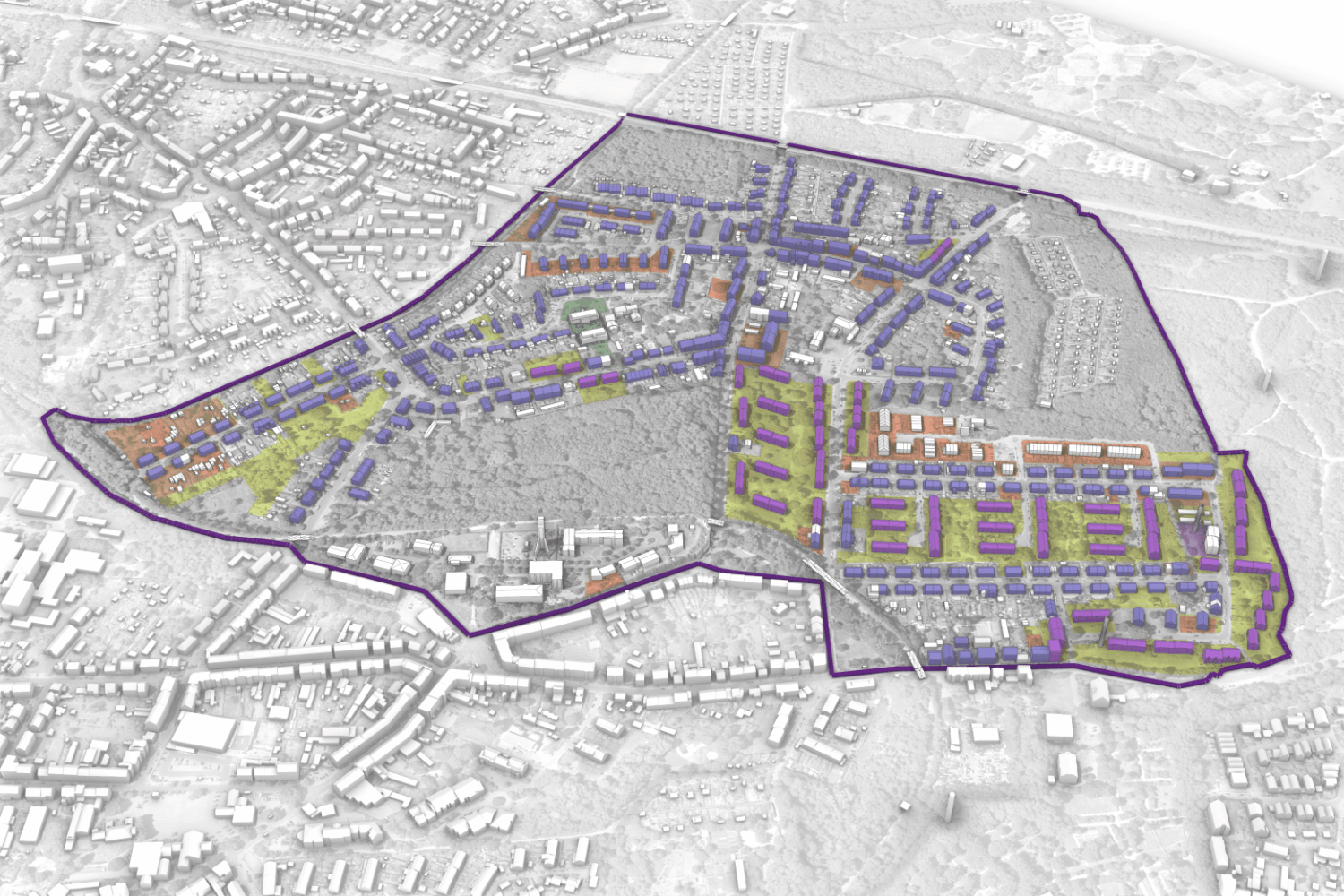 Visualisierung und Berechnung verschiedener Varianten von Energetischer Sarnierung im Quartiersmassstab